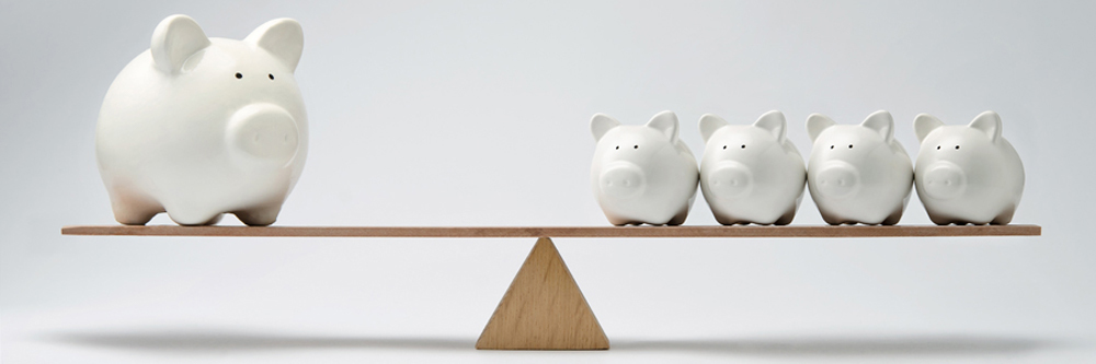 Banner image of pigs balancing on teeter-totter How sturdy is your retirement income?